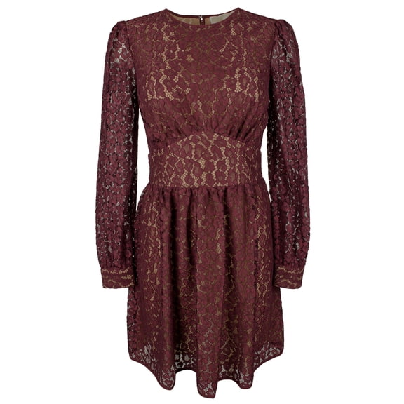 Women's Allover Lace Lined Mini Dress Large