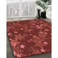 thumbnail image 3 of Ahgly Company Machine Washable Indoor Rectangle Transitional Grapefruit Red Area Rugs, 5' x 7', 3 of 7