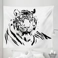 thumbnail image 1 of Tiger Tapestry, Black Stripes of a Large Hunter Cat Nature Scenes Sublime Beast Digital Art, Fabric Wall Hanging Decor for Bedroom Living Room Dorm, 5 Sizes, Black, by Ambesonne, 1 of 1