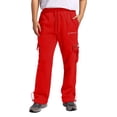 thumbnail image 6 of Valora Men's Casual Pants for Everyday Comfort and Athletic Wear – Breathable LooseFit Fitness Trousers with Drawstring Waist Solid Color Pockets and Cozy Red 5XL, 6 of 6