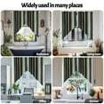 thumbnail image 6 of Black Green Swag Valances for Windows 2 Pack Stripe Swag Kitchen Curtains 45 Inches Long Rod Pocket Short Window Treatment for Kitchen Bathroom 36"x45", 6 of 8