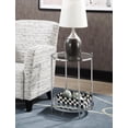 thumbnail image 2 of Pemberly Row Two-Tier Round Contemporary Metal End Table in Chrome, 2 of 5