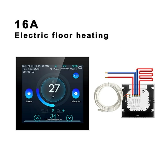 Smart Floor Thermostat,Tuya WiFi Electric/Water Heating Temperature Controller,Smart Home ,Easily DIY