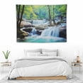 thumbnail image 3 of GOSMITH  Tree Tapestry Waterfall Tapestry Forest Tapestry Wall Hanging, Nature Tapestries Stone River Tapestry for Room, 3 of 7
