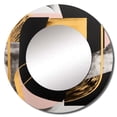 thumbnail image 2 of Designart "Art Deco in Pink and Gold I" Abstract Rund Mirror For Wall Decor - Large Pink Round Print Mirror - Round Modern Mirror - Wall Mounted Round Large Mirror - 29" x 29", 2 of 6