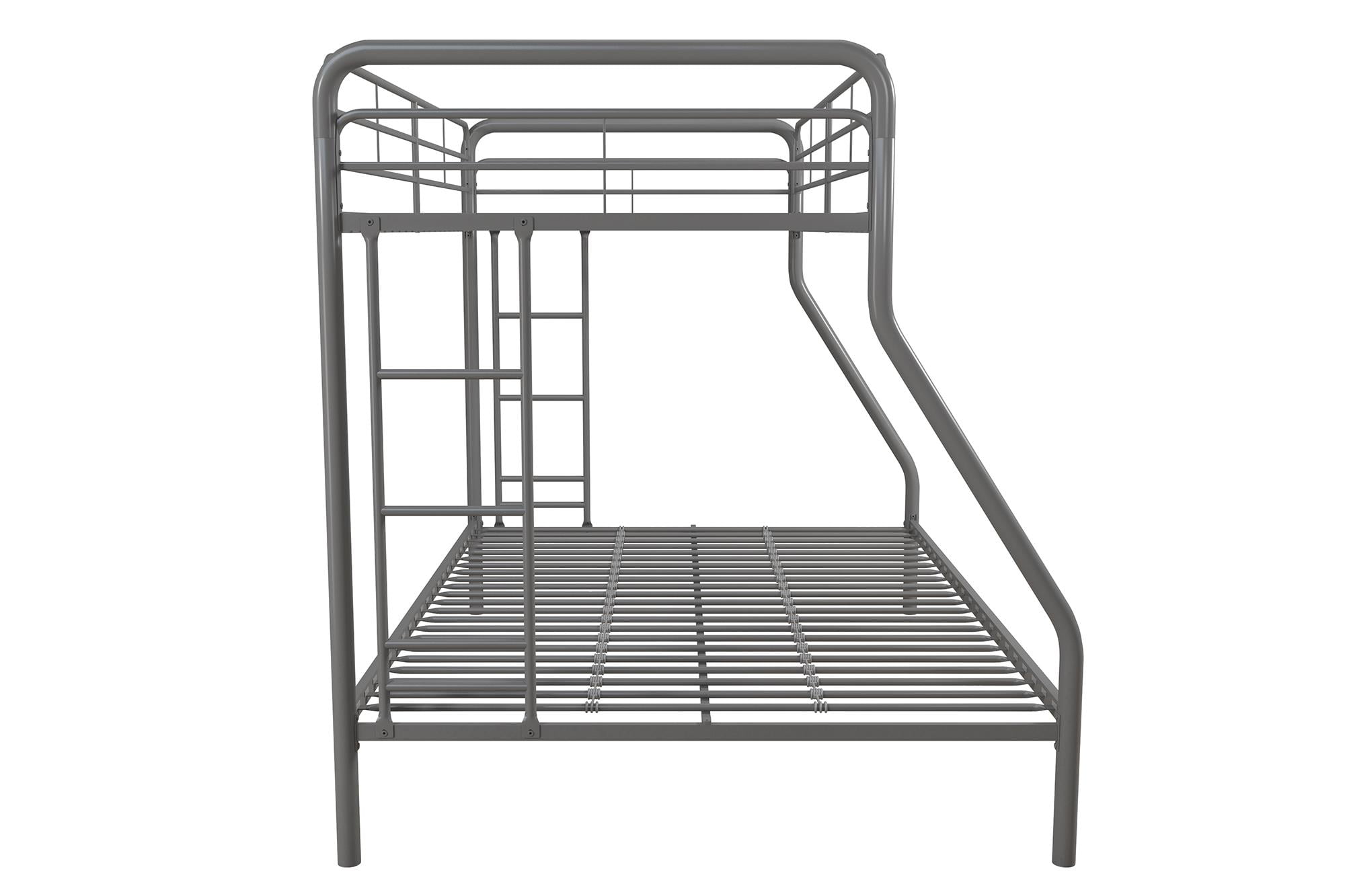 DHP Dusty Twin over Full Metal Bunk Bed with Secured Ladders, Silver