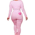 thumbnail image 5 of Women Striped Pajamas Set Sleepwear Pyjamas Nightwear Romper Jumpsuit, 5 of 5