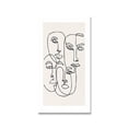 thumbnail image 4 of Póster de arte lineal con rostro abstracto estilo bohemio chic, impresión en lienzo beige y negro para decoración de pared del hogar moderno, 4 of 5