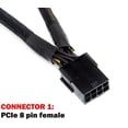 thumbnail image 3 of GPU PCI-e Tarjeta de video gráfica PCI Express de 8 pines GPU VGA Hembra de 8 pines a GPU dual 8 (6 + 2) pines macho GPU Divisor de 8 pines Cable de extensión con funda de alimentación GPU de 8 pines, 3 of 4