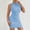 Light Blue, variant on Womens Textured Sleeveless Bodycon Mini Dress Crew Neck Stretchy Form-Fitting Tank Dress for Casual Party Clubwear,Size XS