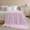 thumbnail image 2 of Throw Blanket for Couch Solid Color Soft Fleece Flannel Blankets Cozy Lightweight Blanket for Home Sofa Living Room Pink Bed Throws 30" x 40", 2 of 9