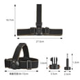 thumbnail image 2 of Support de Sangle de Tête pour Caméra, Ceinture de Tête à Dégagement Rapide, Sangles Antidérapantes Compatibles avec les Caméras d'Action POCKET 3/Go3, 2 of 9
