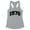 Heather Grey, variant on 1976 College Style Tank Top Fitted Racerback Women's Large White