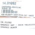 thumbnail image 4 of Chaparral Boat Graphic Decals 14.01092 | 19 H2O Blue Black Gray (4 PC), 4 of 4