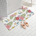 thumbnail image 2 of Pioneer Flower Floral Print Pattern Bathroom Rugs Mat, Non Slip Microfiber Bathroom Rug with Rubber Backing, Soft Mats for Bathroom Floor Tub Shower, 24"x60", 2 of 5