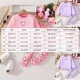 thumbnail image 5 of Futezty Cute Toddler Girls Sweatsuit Casual Heart Print Child Clothes Long Sweatshirt and Sweatpants Fall Outfit 12M-6T, 5 of 7