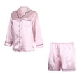 thumbnail image 4 of Richie House Women's Satin Two-piece Pajama Set with Shorts RHW2831, 4 of 5