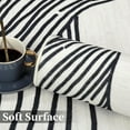 thumbnail image 4 of Tzou 2x6 Non-Shedding Washable Runner Rugs for Kitchen, Nonslip Contemporary Striped Carpet for Entryway Living Room, Black/Beige, 4 of 7