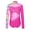 Hot Pink, variant on HULIJA Gymnastics Leotard for Girls Long Sleeve Rhinestone Bodysuit for Lyrical Dance Performances Burgundy 6