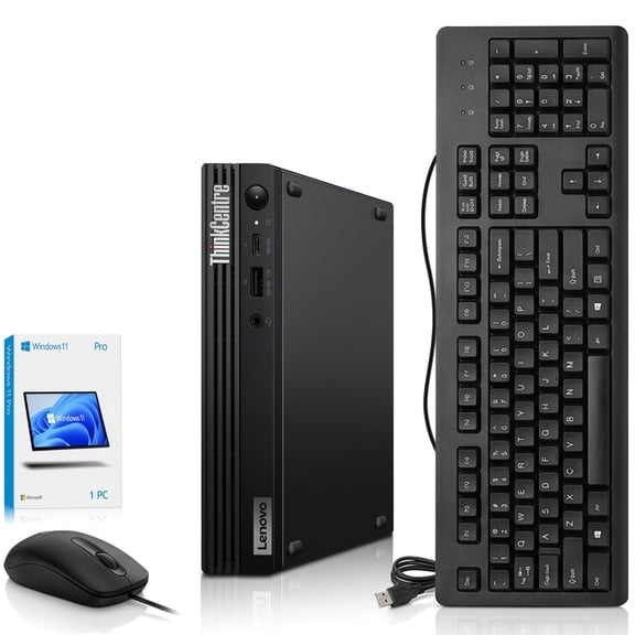 Restored Lenovo ThinkCentre M75q G2 Tiny Desktop Computer AMD Ryzen 3 PRO 5350GE Upto 4.2GHz 16GB DDR4 RAM 128GB SSD Keyboard & Mouse WiFi Mini PC Windows 11 Pro (Refurbished)