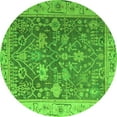 thumbnail image 1 of Ahgly Company Indoor Round Abstract Green Modern Area Rugs, 8' Round, 1 of 4