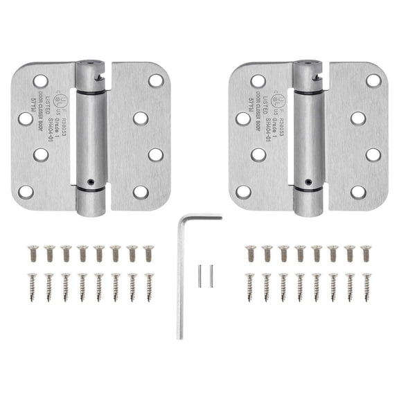 Nuk3y 4" x 4" , 5/8 Radius, Spring Hinge, UL Listed (2 Pack)