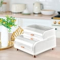 thumbnail image 1 of Escurridor de platos, soporte para secador de platos con tapa y escurridor extraíble, utensilios y portavasos para mostrador de cocina, estante para Blanco Macarena armario para platos, 1 of 8