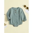 thumbnail image 2 of Bagilaanoe Newborn Baby Girl Boy Rompers Long Sleeve Bodysuit 6M 12M 18M 24M Infant Casual One Piece Jumpsuit, 2 of 9