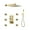 Brushed Gold, variant on CASAINC Luxury Thermostatic 2-Spray Patterns 12 in. Flush Wall Mount Rainfall Dual Shower Heads with 6-Jets in Brushed Nickel