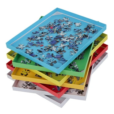 Jigitz Jigsaw Puzzle Sorter Trays, Set of 7 Nested Organizers for 1500 Piece Puzzles