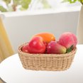 thumbnail image 2 of Cesta de picnic portátil de ratán sintético, cesta para guardar frutas con asa, panera tejida a mano para eventos al aire libre y decoración del hogar, accesorios de fotografía., 2 of 7