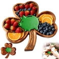 thumbnail image 3 of Dwellin Easter Tray Plate St. Patrick's Day Serving Platters Reusable Rabbit Clovers Cow Wooden Charcuterie Board for Food Snack Candys Cookie, 3 of 3