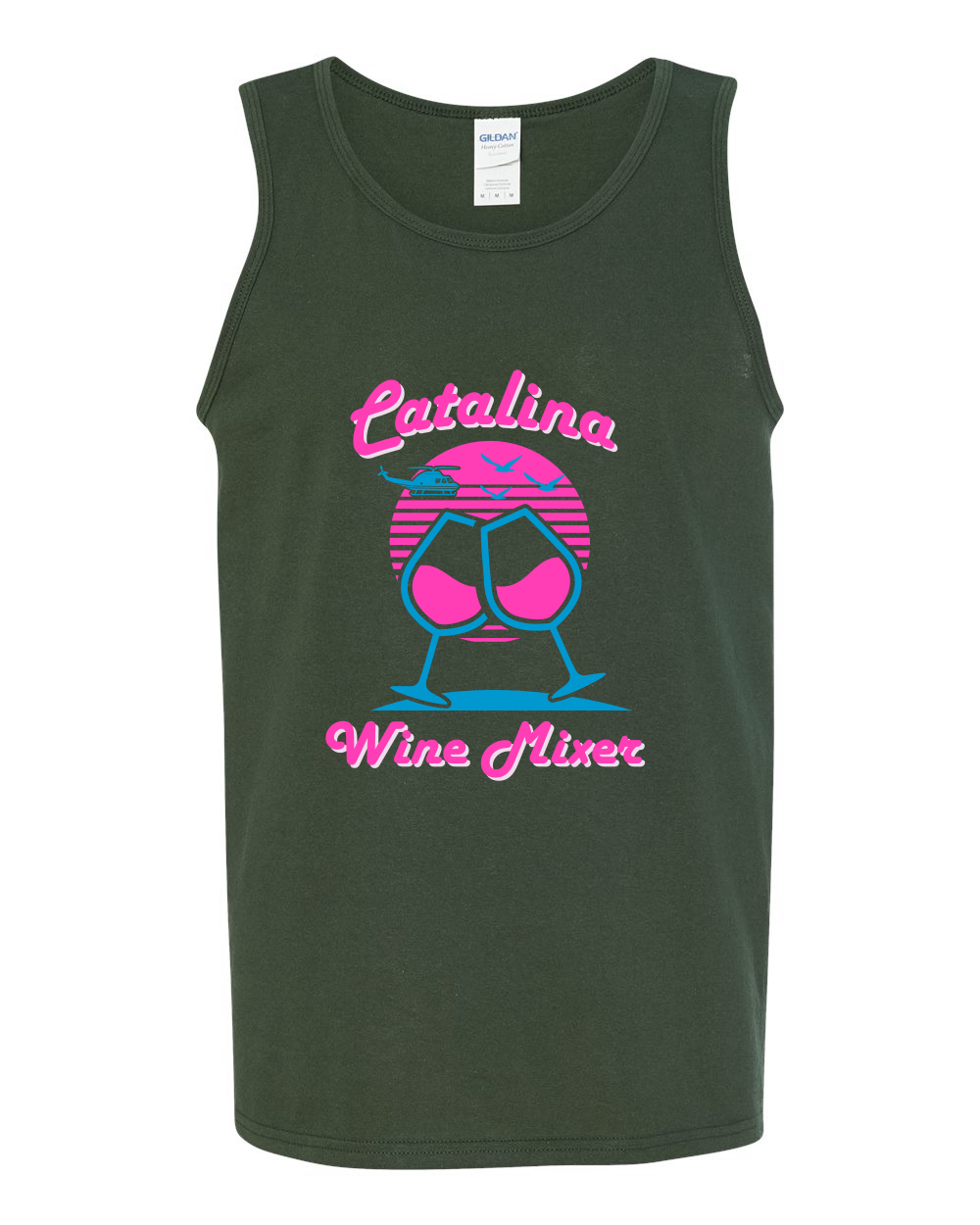 Catalina Wine Mixer Island Prestige Movie| Mens Pop Culture Graphic Tank Top, Forest Green, Large - image 2 of 4