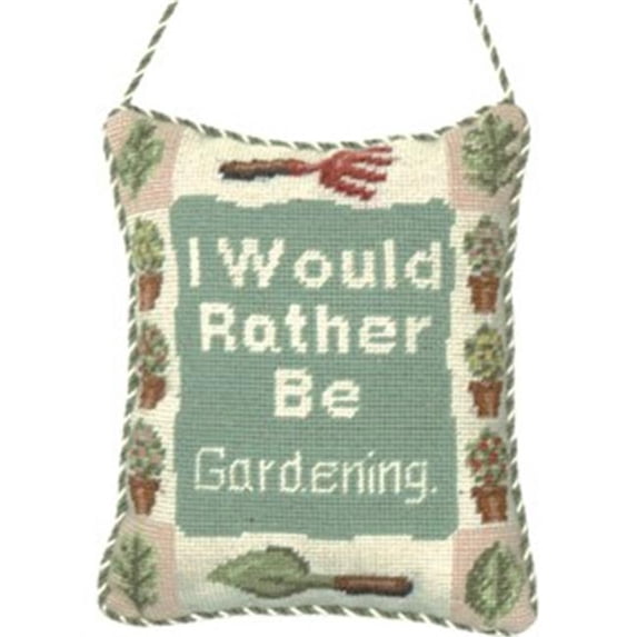 123 Creations inch Be Gardening Petit Point Door Knob Hanger - 100 Percent Wool