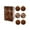 Brown, variant on Penmahua 6-Piece Set Of Brown Flocked Christmas Balls For Tree Decor Brown Flock 3.15 Inches Diameter For Seasonal Party Decoration Christmas Balls Brown