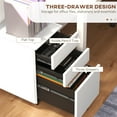 thumbnail image 4 of Vinsetto Steel File Cabinet with Lock Hanging Bar for Letter A4 Legal Size, 4 of 10