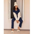 thumbnail image 3 of Ekouaer 2 Pack Women's Pajama Set Long Sleeve Top with Jogger Pants Lounge Sets Sleepwear Loungewear with Pockets, 3 of 6