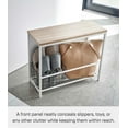 thumbnail image 3 of Yamazaki Home Entryway Storage Organizer and Bench, White, Steel + Wood, 3 of 7