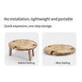 thumbnail image 3 of Mesa de picnic plegable de madera para exteriores, portátil, 2 en 1, estante para copas de vino, mesa plegable para escritorio, bandeja para picnic, 3 of 3