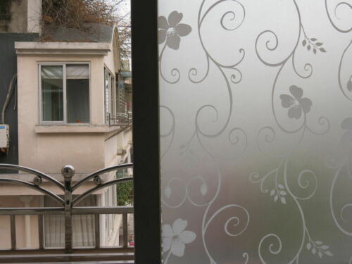 Bedroom Bathroom Home Waterproof Glass Window Privacy Film Sticker PVC Fros Q9L8
