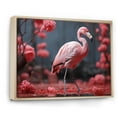 thumbnail image 2 of Designart "Elegant Flair Pink Flamingo" Animals Floater Framed Canvas Wall Art, 2 of 7
