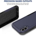 thumbnail image 6 of for iPhone X/iPhone Xs Case: Dual Layer Protective Heavy Duty Cell Phone Case Shockproof Rugged Bumper Tough with Screen Protector - Military Grade Drop Tested for Appple iPhone X/iPhone Xs, Blue, 6 of 16