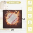 thumbnail image 2 of Dreamtimes 5 PCS Fire Flame Baseball Baby Muslin Washcloths, Soft Absorbent Face Towel Burp Cloths Cotton Bath Wipes Infant Wash Cloth for Newborn Boys Girls, 2 of 7