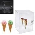 thumbnail image 2 of Ice Cream Cone Display/Storage Case Cabinet Acrylic Waffle Cone Holder 9 Holes, 2 of 22