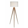 thumbnail image 2 of Teamson Home Postmodern Tripod Floor Lamp + Drum Shade with Foot Switch, Natural/White, 2 of 9