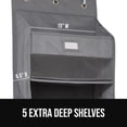 thumbnail image 4 of GORILLA GRIP Over Door Organizer Holds 50lbs 5 Shelf Hanger for Bedroom, Bathroom 58x15 Inches Gray, 4 of 9