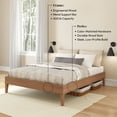 thumbnail image 4 of Now Furniture Full Size Bed Frame, Wooden Platform Bed, Textured Pecan, 4 of 8