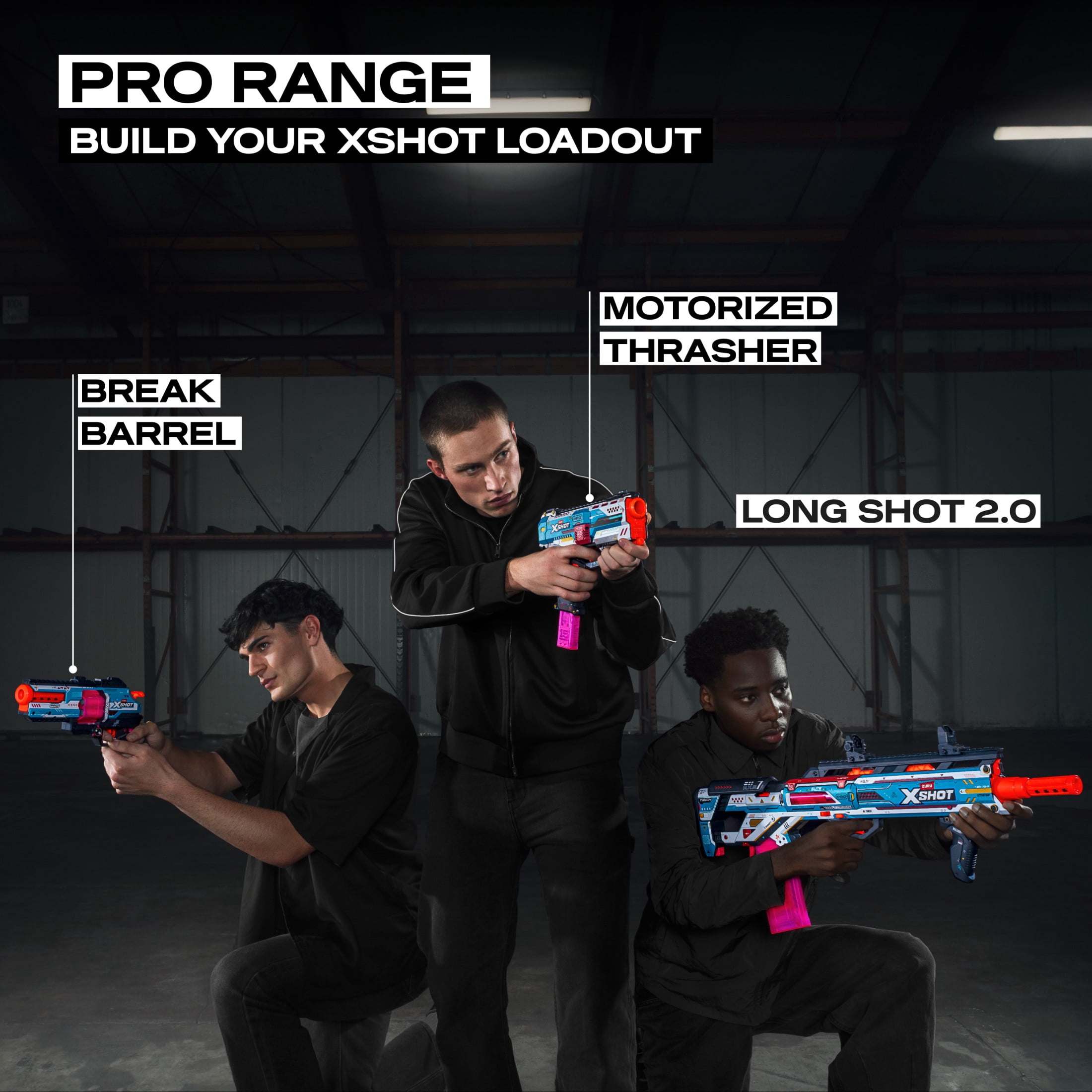 XSHOT SKINS Pro Series Motorized Thrasher by ZURU Outdoor Blaster with 30 Darts for Ages 14+