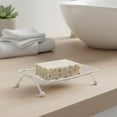 thumbnail image 5 of White Metal Wire Soap Dish Holder Self-Draining for Bathroom-Sponge Holder for Kitchen, 5 of 8