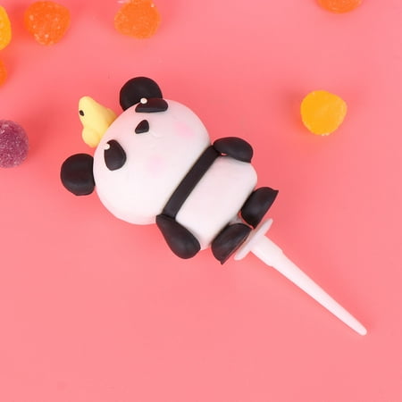 OUNONA 1PC Birthday Cake Decorations Creative Panda Shape Multi Dish Decoration for Children